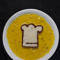 A picture of Milk jelly in custard.