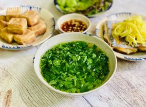 Hình của món Canh Cải Bó Xôi.