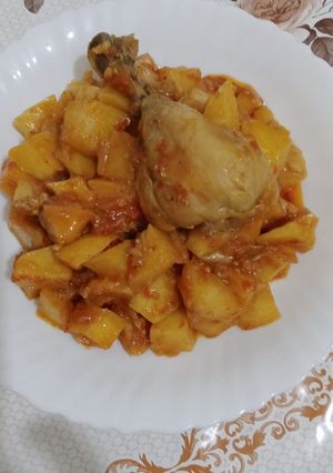 صورة لوصفة بطاطا بصوص الدجاج