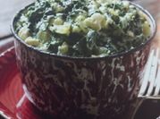 A picture of creamed spinach