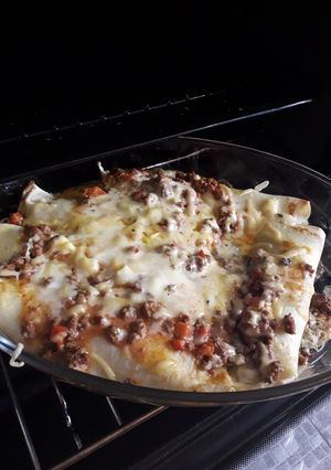 Una foto de Masa de canelones y relleno