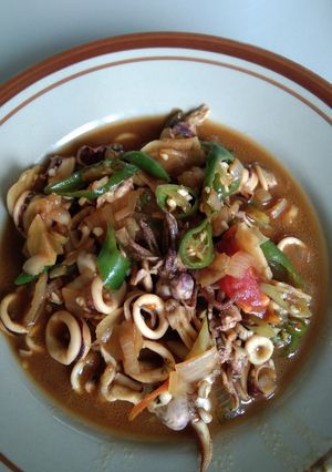 Foto resep Cumi cabe hijau