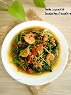 Foto resep Tumis Bayam Ebi Bumbu Saus Tiram Terasi