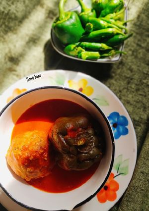 عکسی از دستور دلمه شکم پر