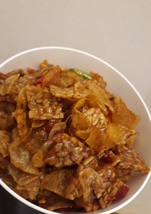 Foto resep Kering tempe kentang simpel