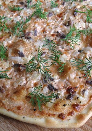 A picture of Anchovy Flammkuchen.