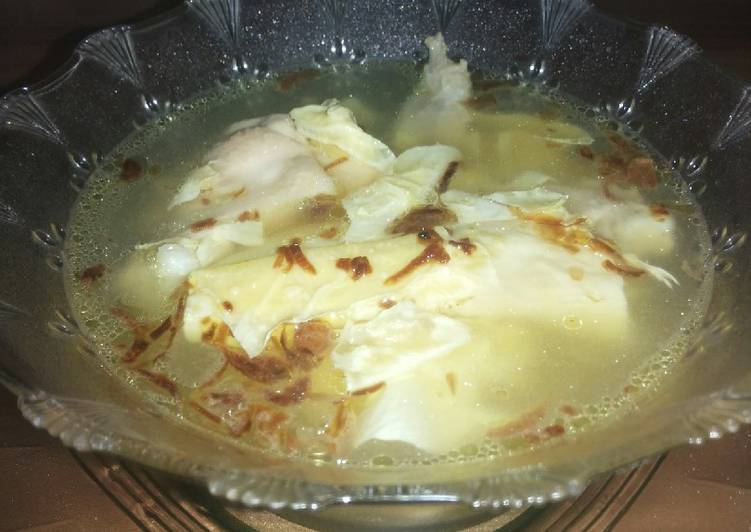 Sop kembang tahu+ayam