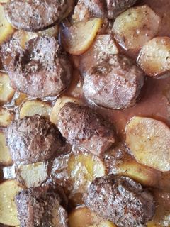 Una foto de Carrilleras de cerdo al horno