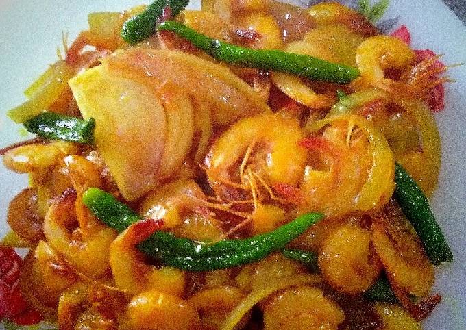 Resipi Udang Kertas Goreng Kunyit Oleh Latipah Nawawi Cookpad