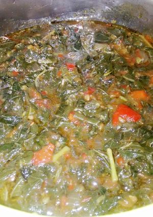 Vegetables soup/miyan allayyaho ainihin hoton girkin