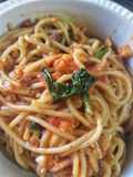 Pasta con espinaca