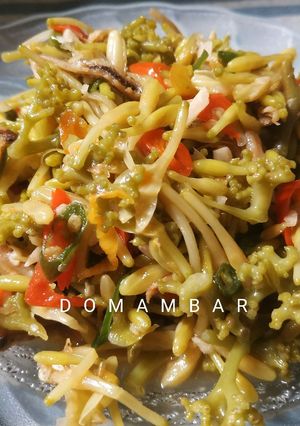 Foto resep Oseng Bunga Pepaya Teri