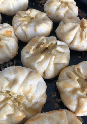 Una foto de Knishes de papa