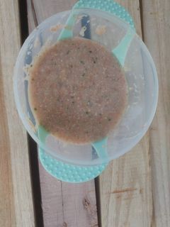 Foto resep Mpasi 9bulan Bubur beras merah sup wortel bayam