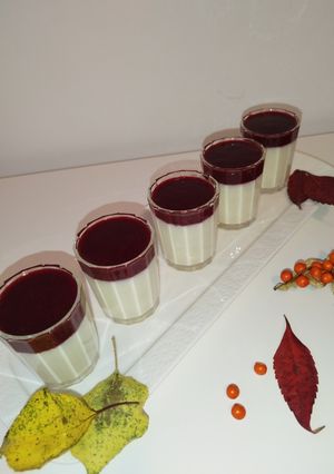 Une photo de Panna cotta fruits rouges 🫐