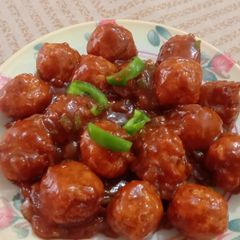 A picture of Potato Manchurian.