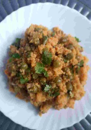 A picture of Foxtail millet & Green Peas Tehri.