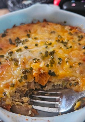 A picture of Kimchi Fried Rice Frittata.