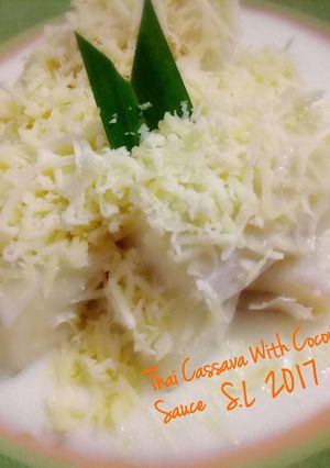Foto resep Thai Cassava With Coconut Sauce (Singkong Ala Thai)
