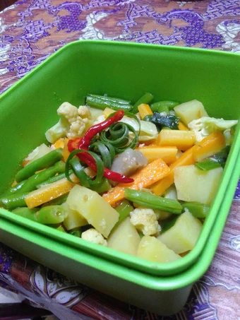 Cara Gampang Membuat Resep Tumis Sayur Broken Bunso(brokoli kentang buncis bakso)^^ yang  Bikin Ketagihan Anti Ribet, Uenak Banget