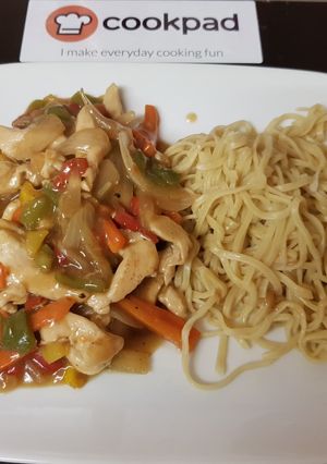 A picture of My Chicken, Sweet Peppers. Stir Fry 😘.