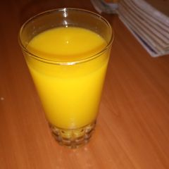 A picture of Mango/orange cocktail (non -alcoholic) #team contest #drink.