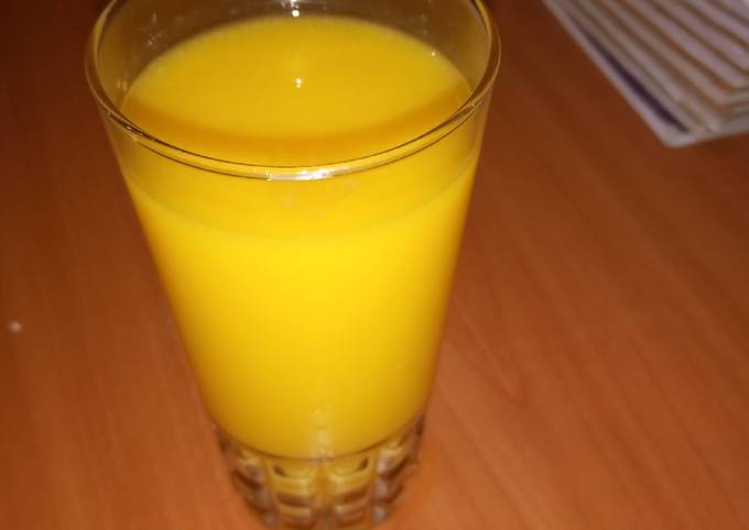 Easiest Way to Prepare Tasty Mango/orange cocktail (non -alcoholic) #team contest #drink
