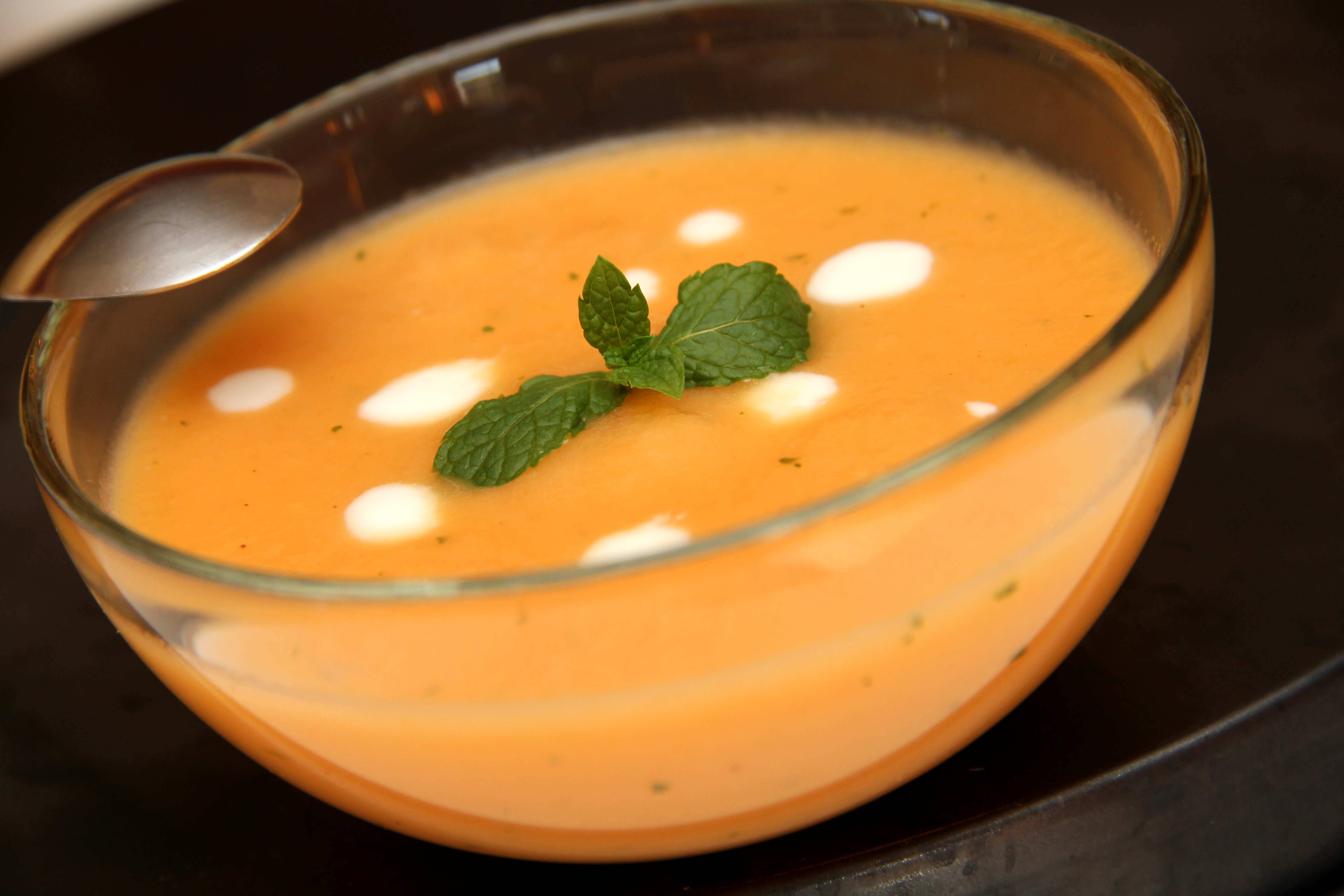 Sárgadinnye krémleves recept recept fotó