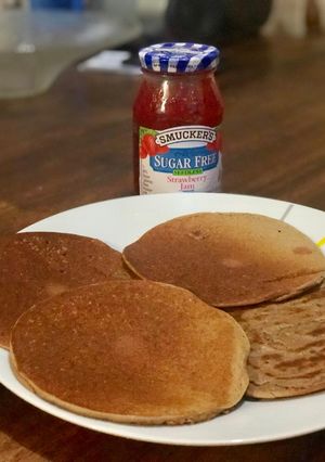 Una foto de Panqueca choco avena