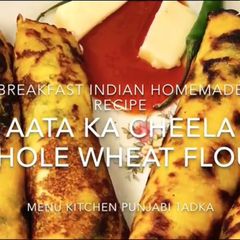 A picture of Aata Ke cheela (whole wheat flour).
