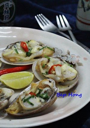 Hình của món NGAO HAI CỒI NƯỚNG PHOMAI.