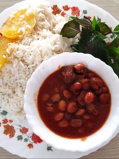 عکسی از دستور خورشت لوبیا🤩♥️💙