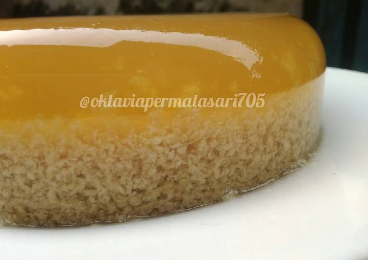 Pudding lumut gula merah Gampang (11)