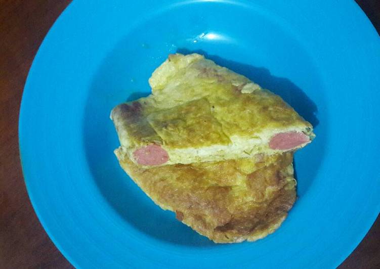 Sosis Goreng Selimut Telur