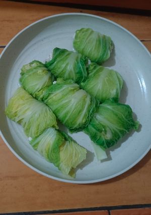 Foto resep Sawi Gulung Isi Tahu Udang