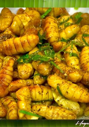 Hình của món Nhộng Tằm Rim.