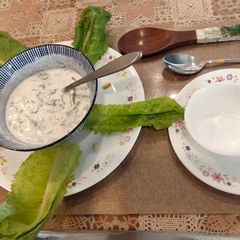A picture of Super healthy Lettuce and peanut Raita.