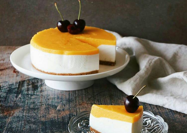 Tarta de yogur y mango