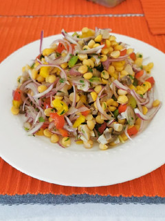 Una foto de Ceviche de garbanzos