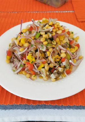 Una foto de Ceviche de garbanzos