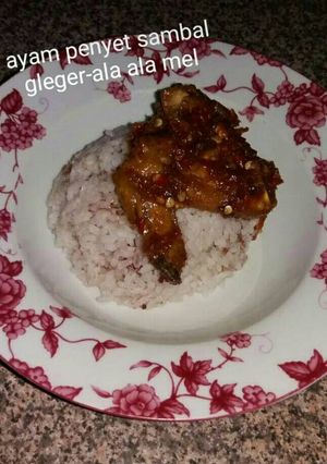 Foto resep Ayam penyet sambel gleger