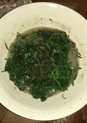 Foto resep Daun Ubi Dengan Kuah Santan