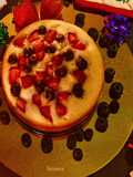 ভ্য্যনিলা বিন গ্রীক য়োগার্ট - বেরিস কেক (Vanilla Bean Greek Yogurt Berries Cake Recipe in Bengali)