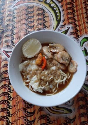 Foto resep Mie Kuah Udang Kecap