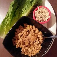 A picture of Chicken lettuce wraps.
