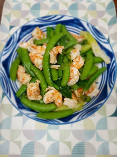 甜豆蝦仁 的食譜成品照片