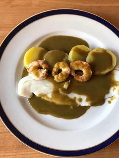 Una foto de Merluza al cava