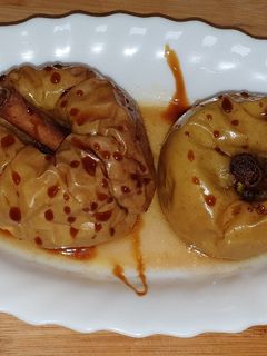 Una foto de Manzanas asadas al microondas