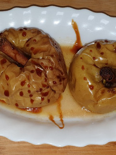 Una foto de Manzanas asadas al microondas