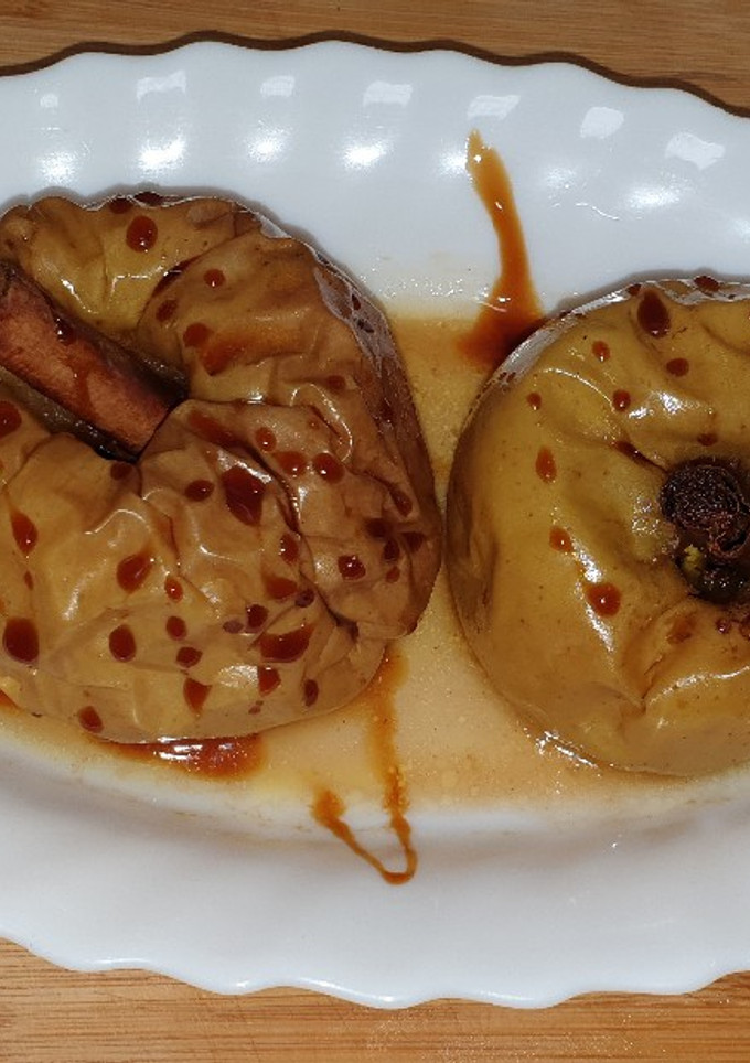 Una foto de Manzanas asadas al microondas